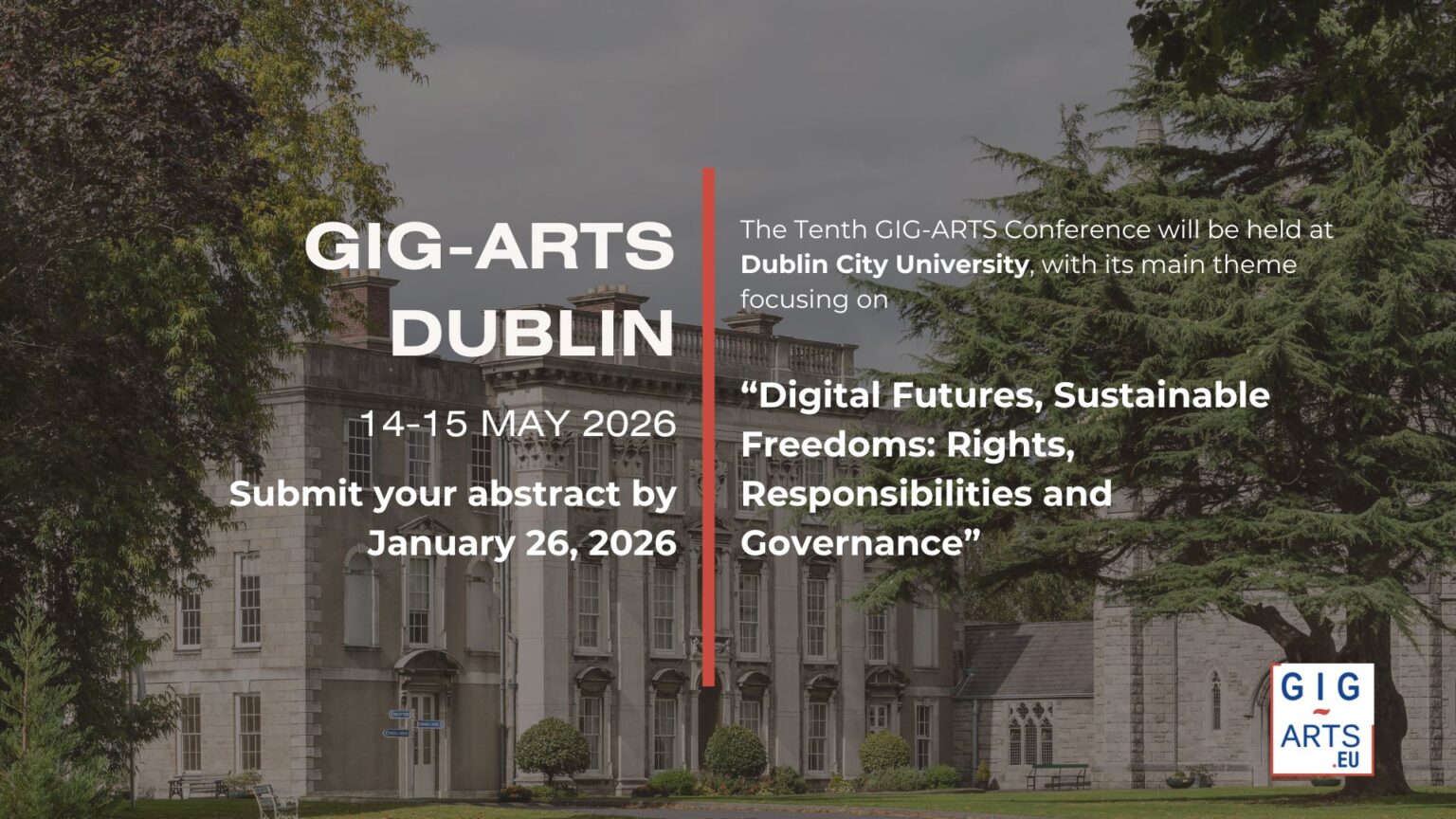 GIG-ARTS 2026 – Extended deadline for abstract submissions